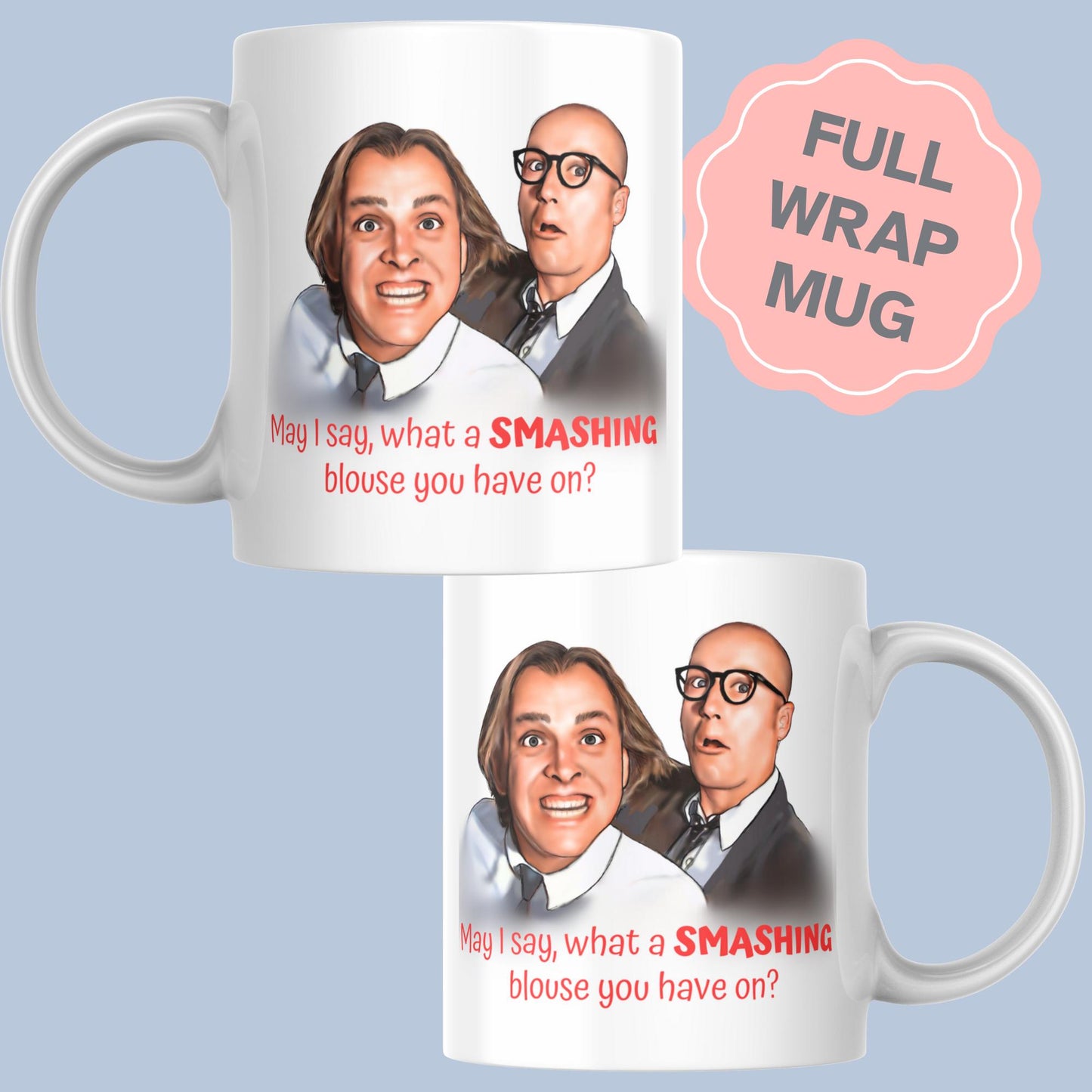 Bottom Mug, Eddie and Richie, UK Comedy, Gift For Friend, Rik Mayall Mug, Gift for Bottom Fan