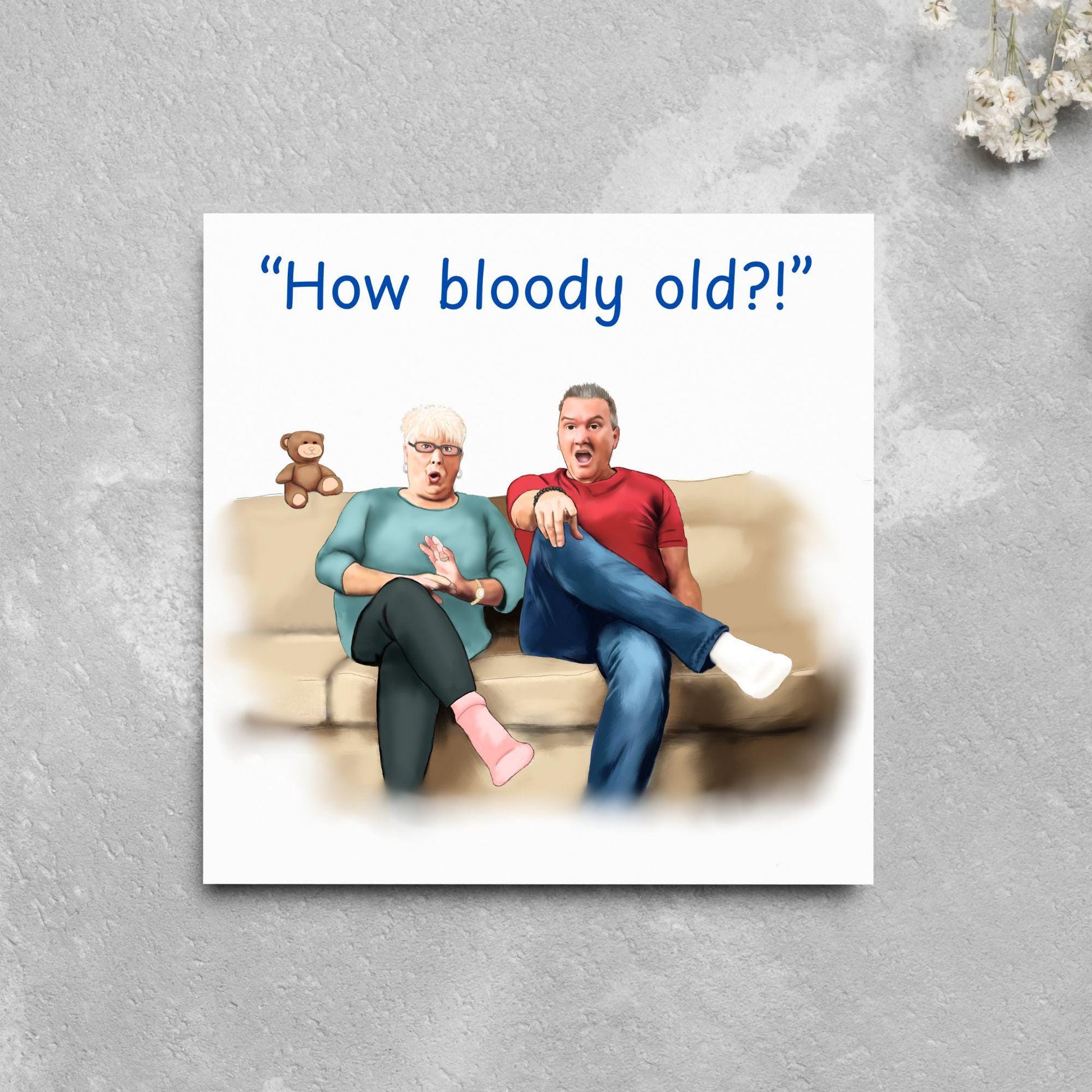 Gogglebox Birthday Card, Funny Lee and Jenny Birthday Card, British Themed, UK TV Show