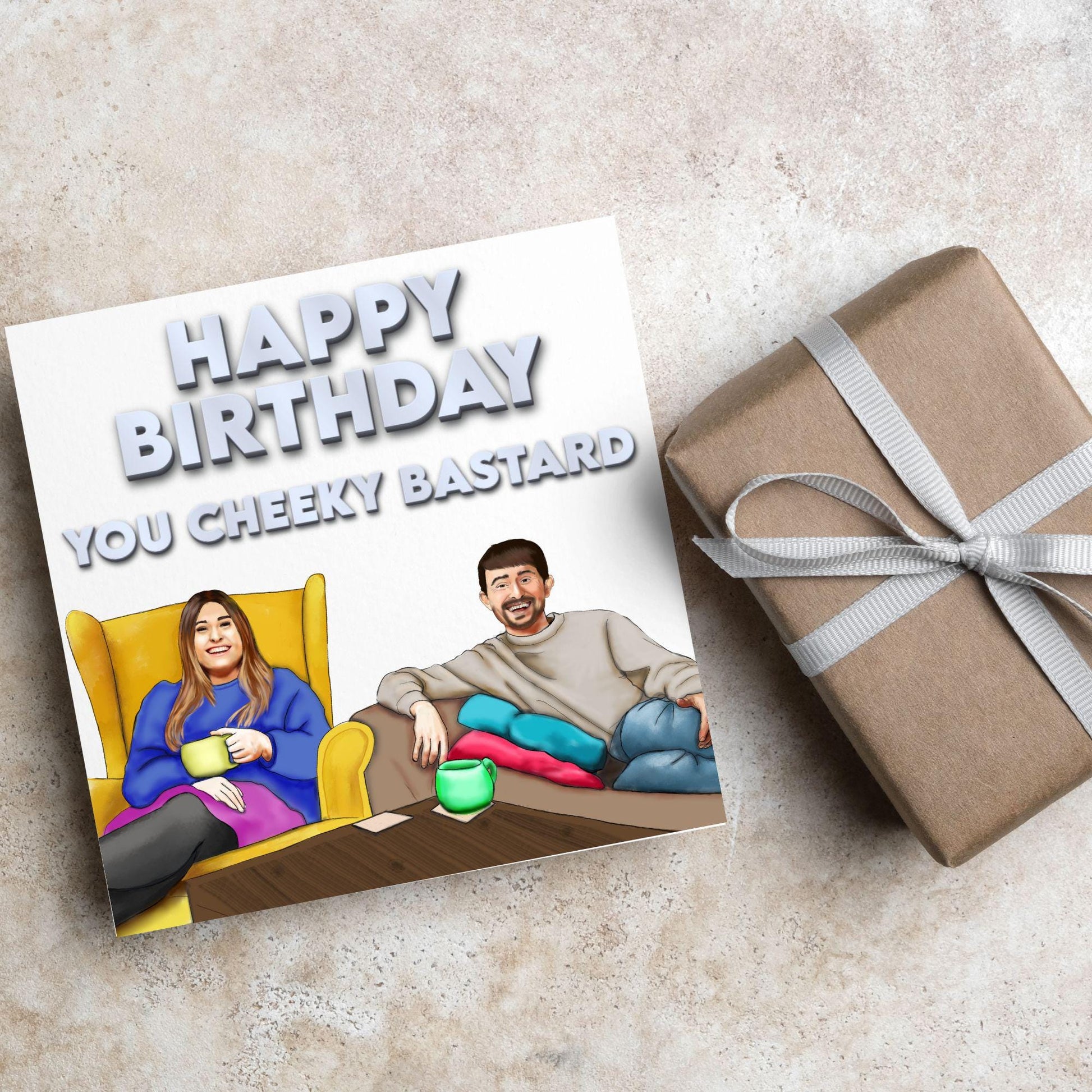 Gogglebox Birthday Card, Funny Sophie and Pete Birthday Card, British Themed, UK TV Show