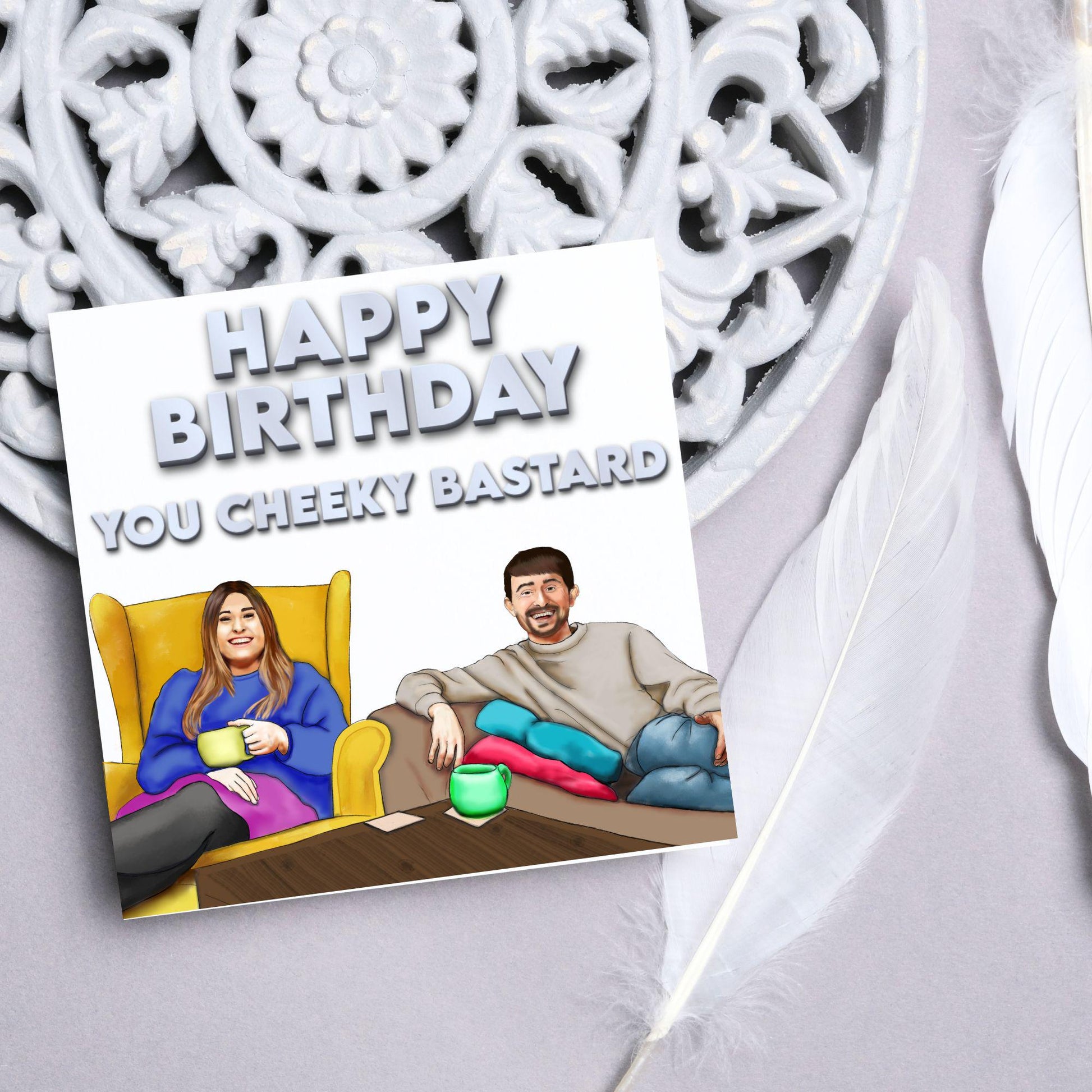 Gogglebox Birthday Card, Funny Sophie and Pete Birthday Card, British Themed, UK TV Show