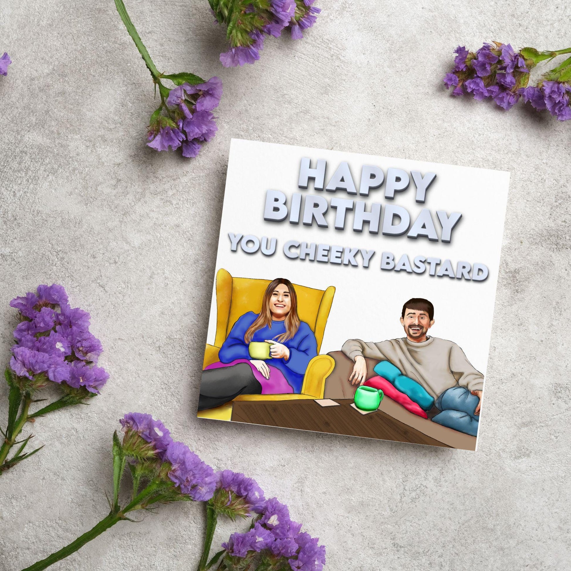 Gogglebox Birthday Card, Funny Sophie and Pete Birthday Card, British Themed, UK TV Show