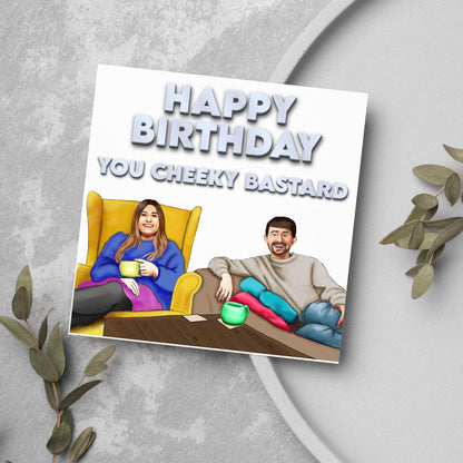 Gogglebox Birthday Card, Funny Sophie and Pete Birthday Card, British Themed, UK TV Show