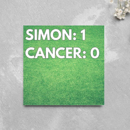 Personalised Card for Cancer Patients, Football Themed End of Radiotherapy, End Of Chemotherapy, Well Done, End of Treatment, Recovery Card