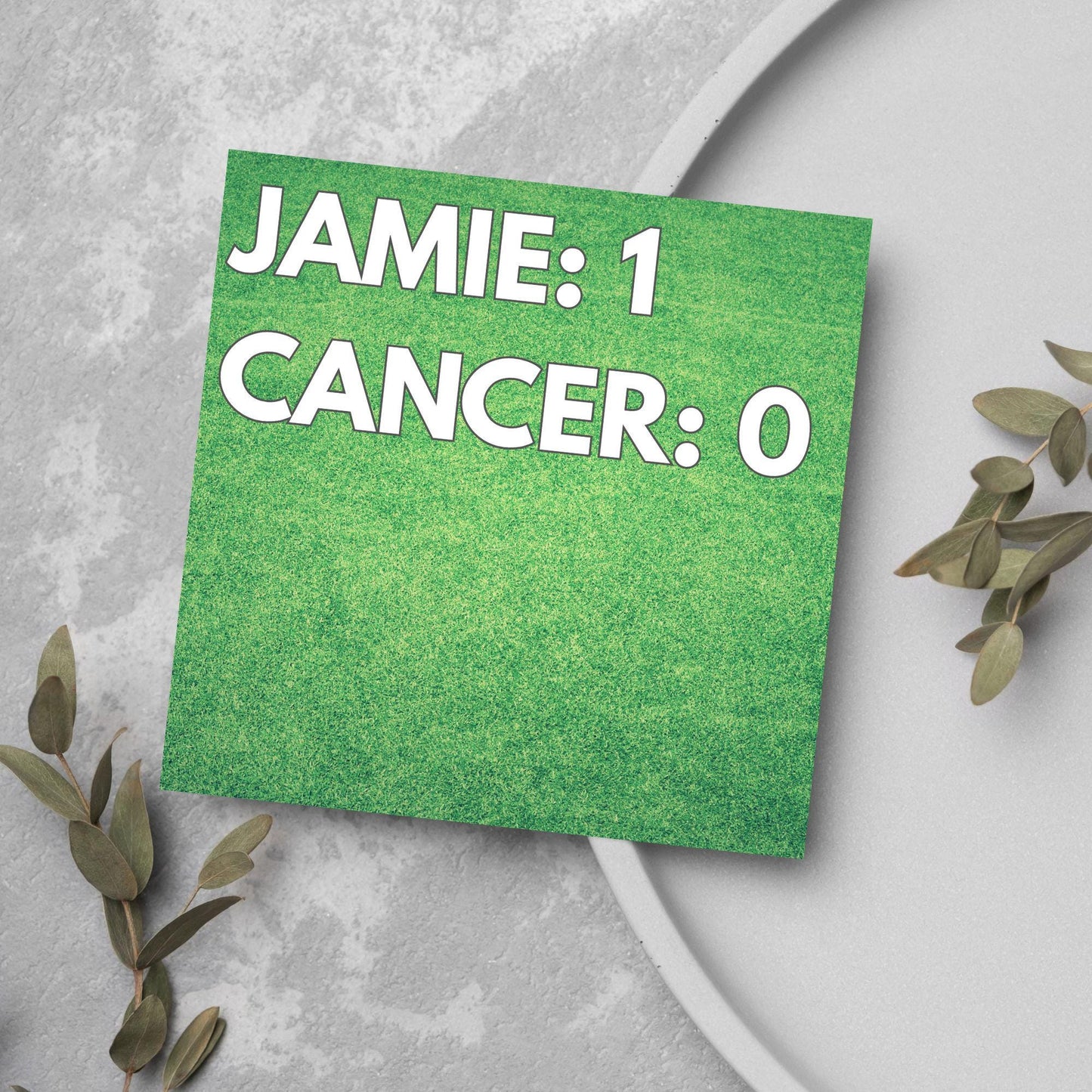 Personalised Card for Cancer Patients, Football Themed End of Radiotherapy, End Of Chemotherapy, Well Done, End of Treatment, Recovery Card
