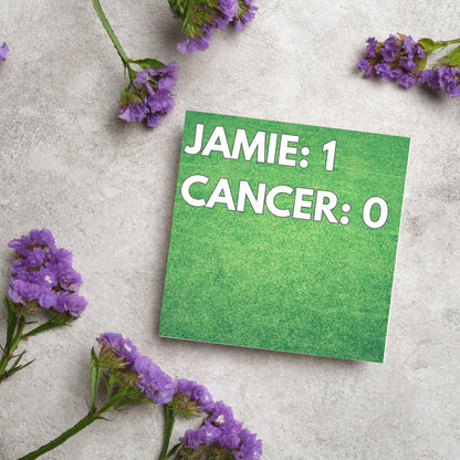 Personalised Card for Cancer Patients, Football Themed End of Radiotherapy, End Of Chemotherapy, Well Done, End of Treatment, Recovery Card