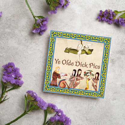 Rude Medieval Card, Funny Marginalia Card, Birthday Card for Friend, For Brother, For Sister, Medieval Dicks