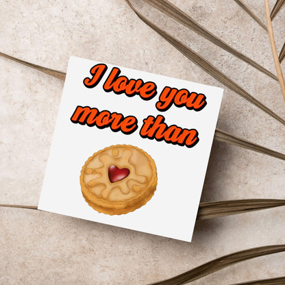 Biscuit Valentine's Day Card, Jammy Dodger Card, Anniversary Card, For Wife, For Husband, Alternative
