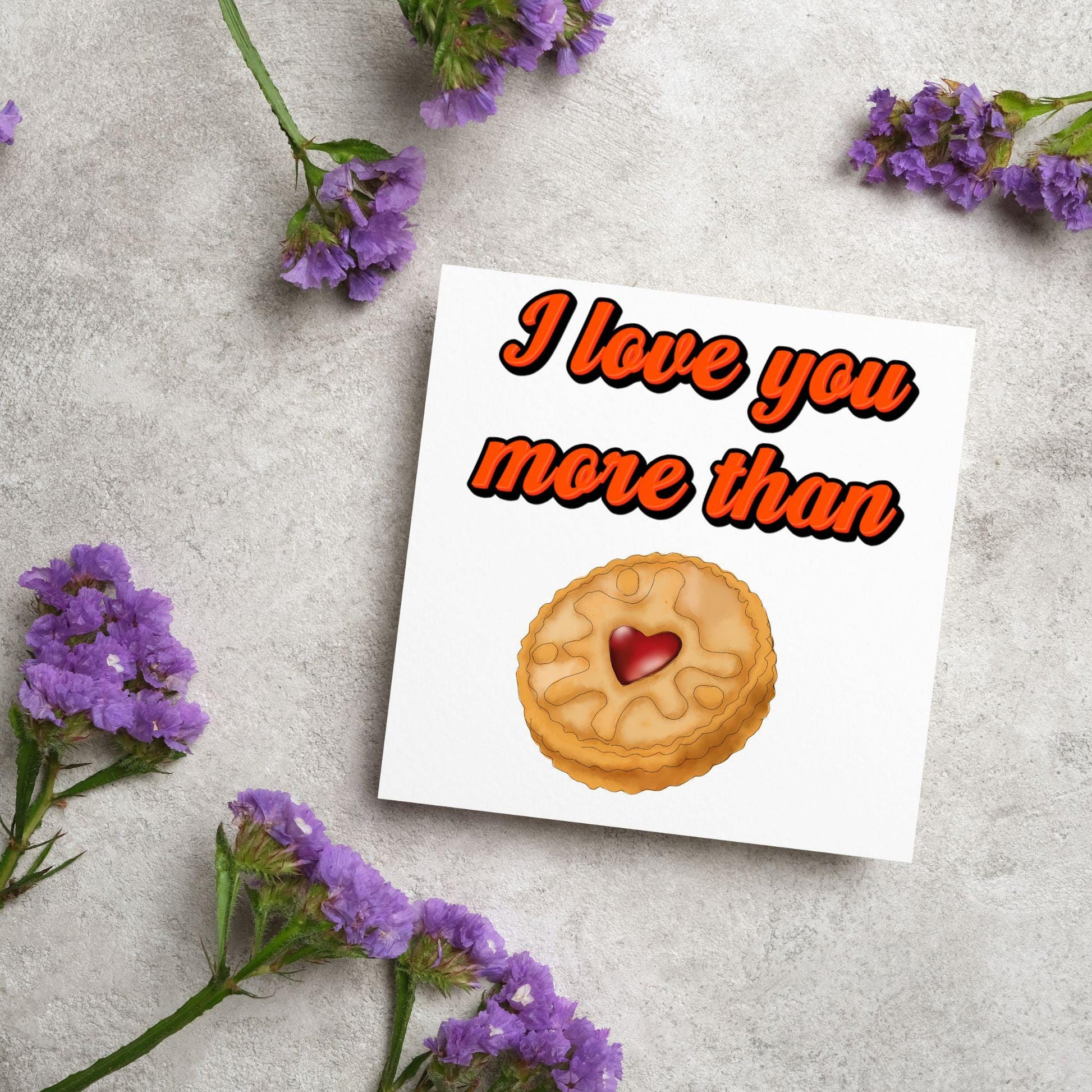 Biscuit Valentine's Day Card, Jammy Dodger Card, Anniversary Card, For Wife, For Husband, Alternative