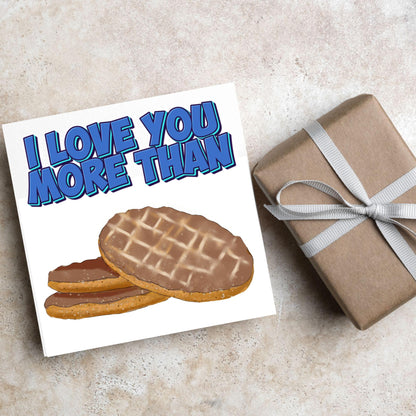 Biscuit Valentine's Day Card, Chocolate Digestive Card, Anniversary Card, For Wife, For Husband, Alternative