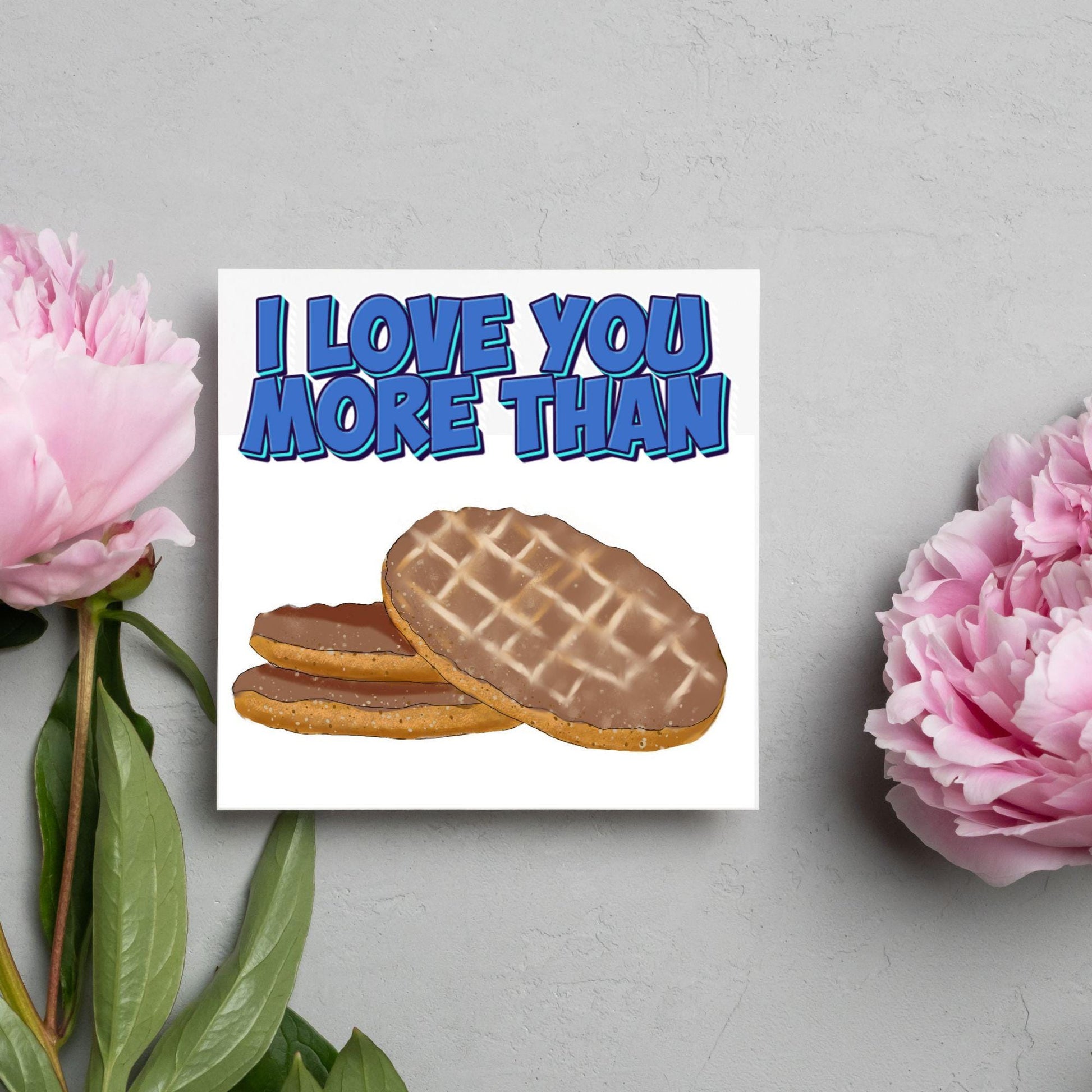 Biscuit Valentine's Day Card, Chocolate Digestive Card, Anniversary Card, For Wife, For Husband, Alternative