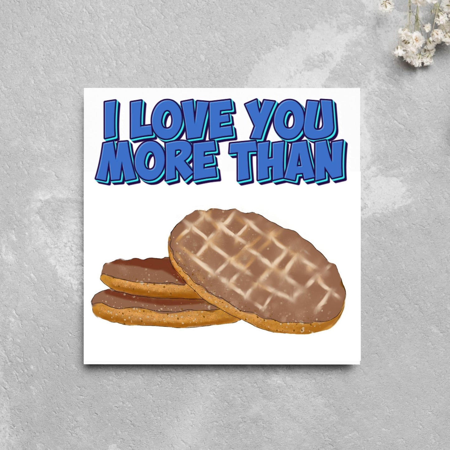 Biscuit Valentine's Day Card, Chocolate Digestive Card, Anniversary Card, For Wife, For Husband, Alternative