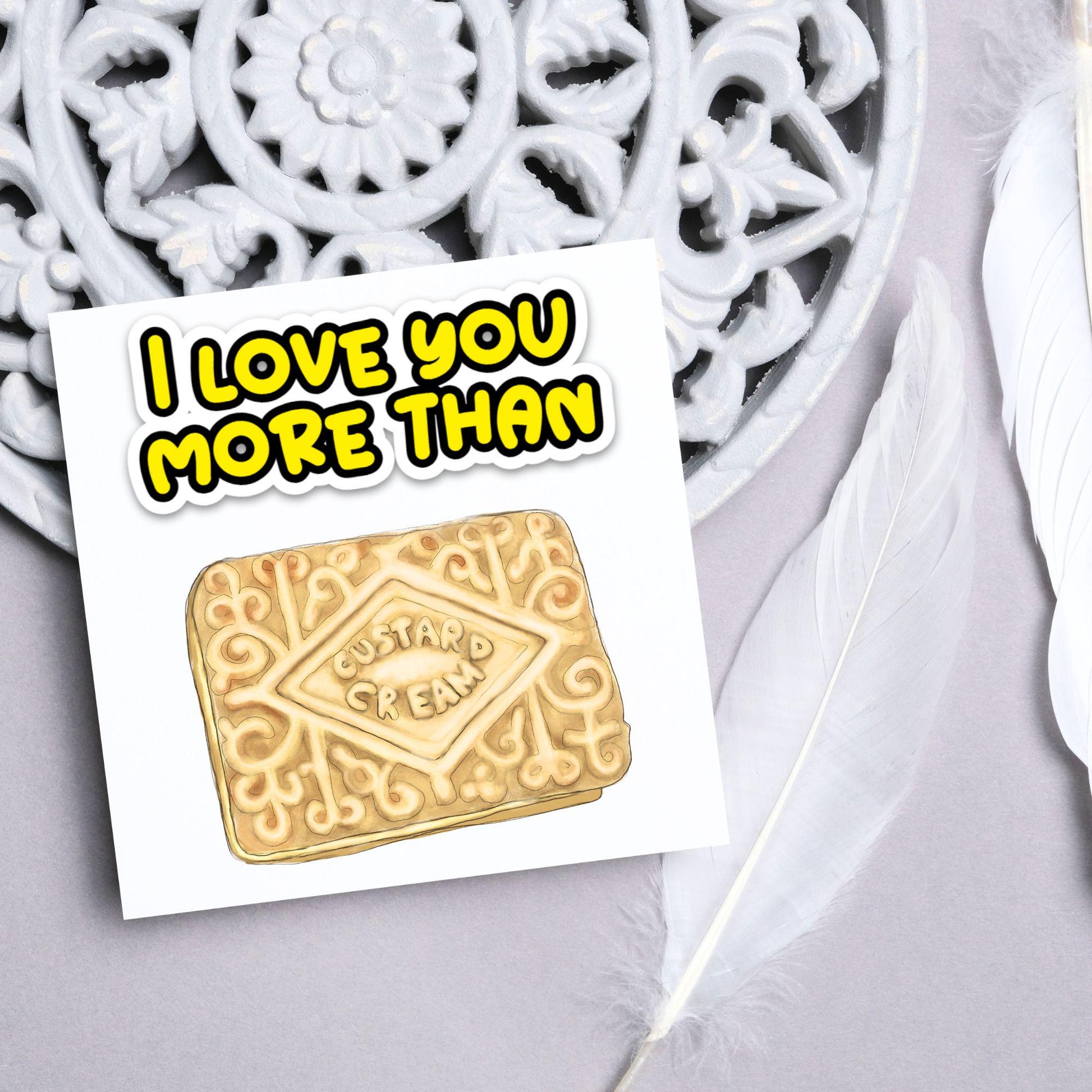 Biscuit Valentine's Day Card, Custard Cream Card, Anniversary Card, For Wife, For Husband, Alternative