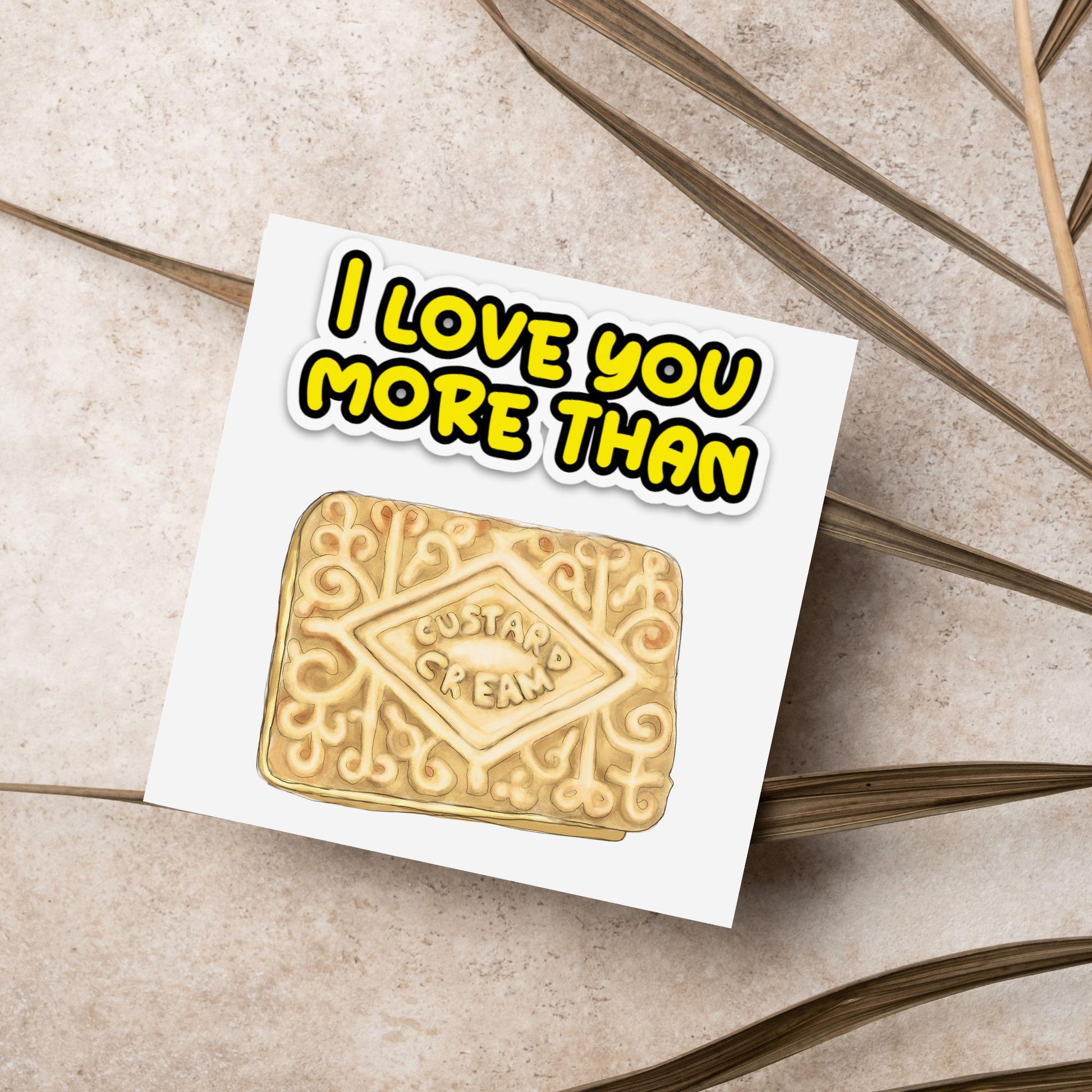Biscuit Valentine's Day Card, Custard Cream Card, Anniversary Card, For Wife, For Husband, Alternative