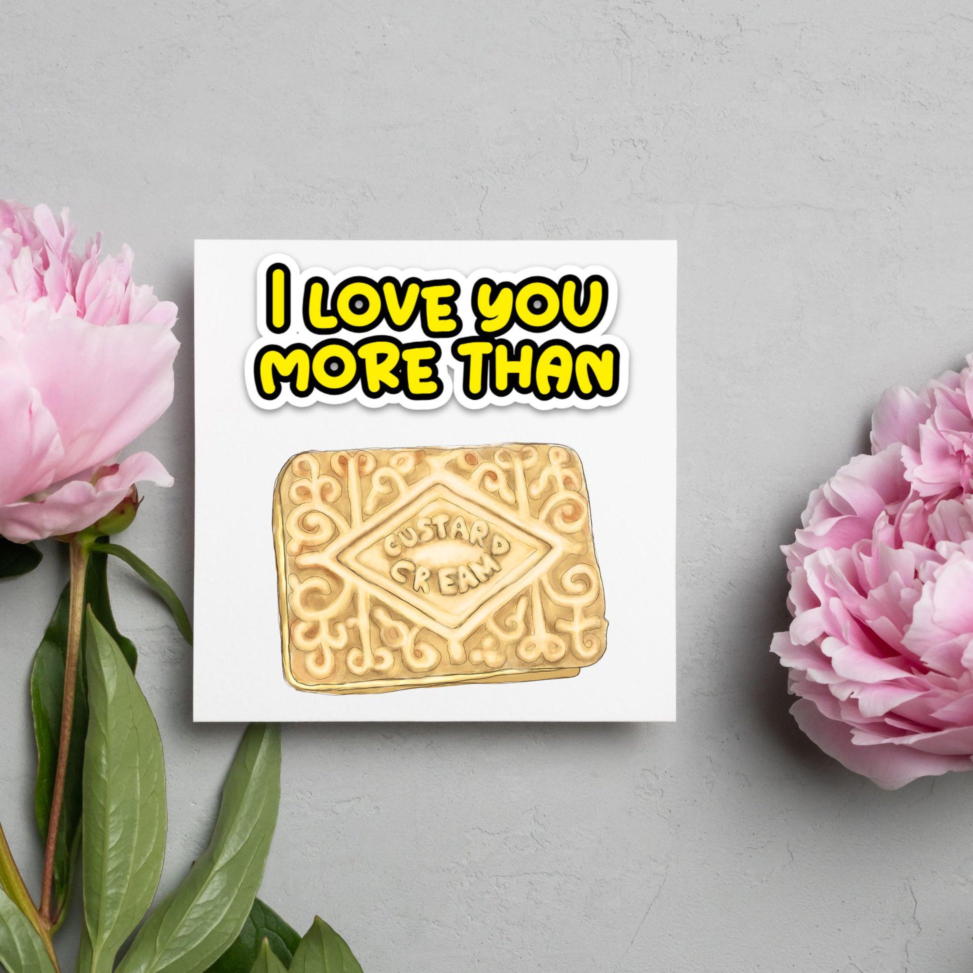 Biscuit Valentine's Day Card, Custard Cream Card, Anniversary Card, For Wife, For Husband, Alternative