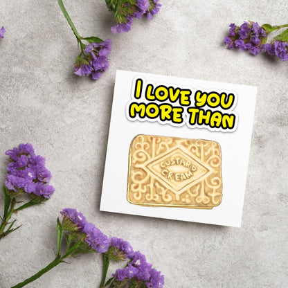 Biscuit Valentine's Day Card, Custard Cream Card, Anniversary Card, For Wife, For Husband, Alternative