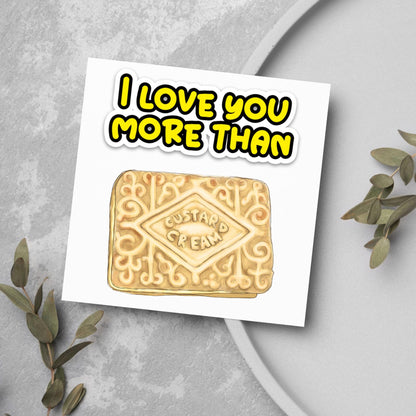 Biscuit Valentine's Day Card, Custard Cream Card, Anniversary Card, For Wife, For Husband, Alternative