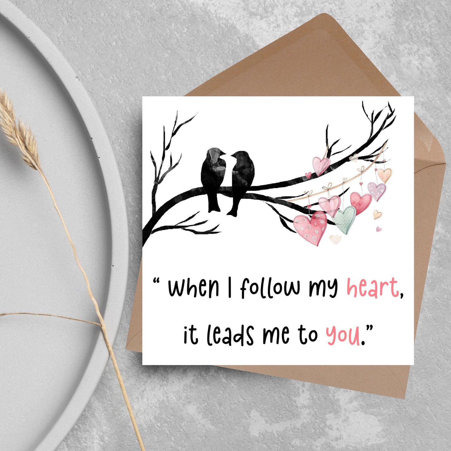 Crow Valentine's Day Card, Corvid Card, Anniversary Card, For Wife, For Husband, Alternative
