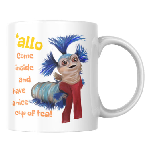 Labyrinth Worm Mug, Allo, Tea Cup, 80's Classic, Fantasy Movie, Cult Film Gift
