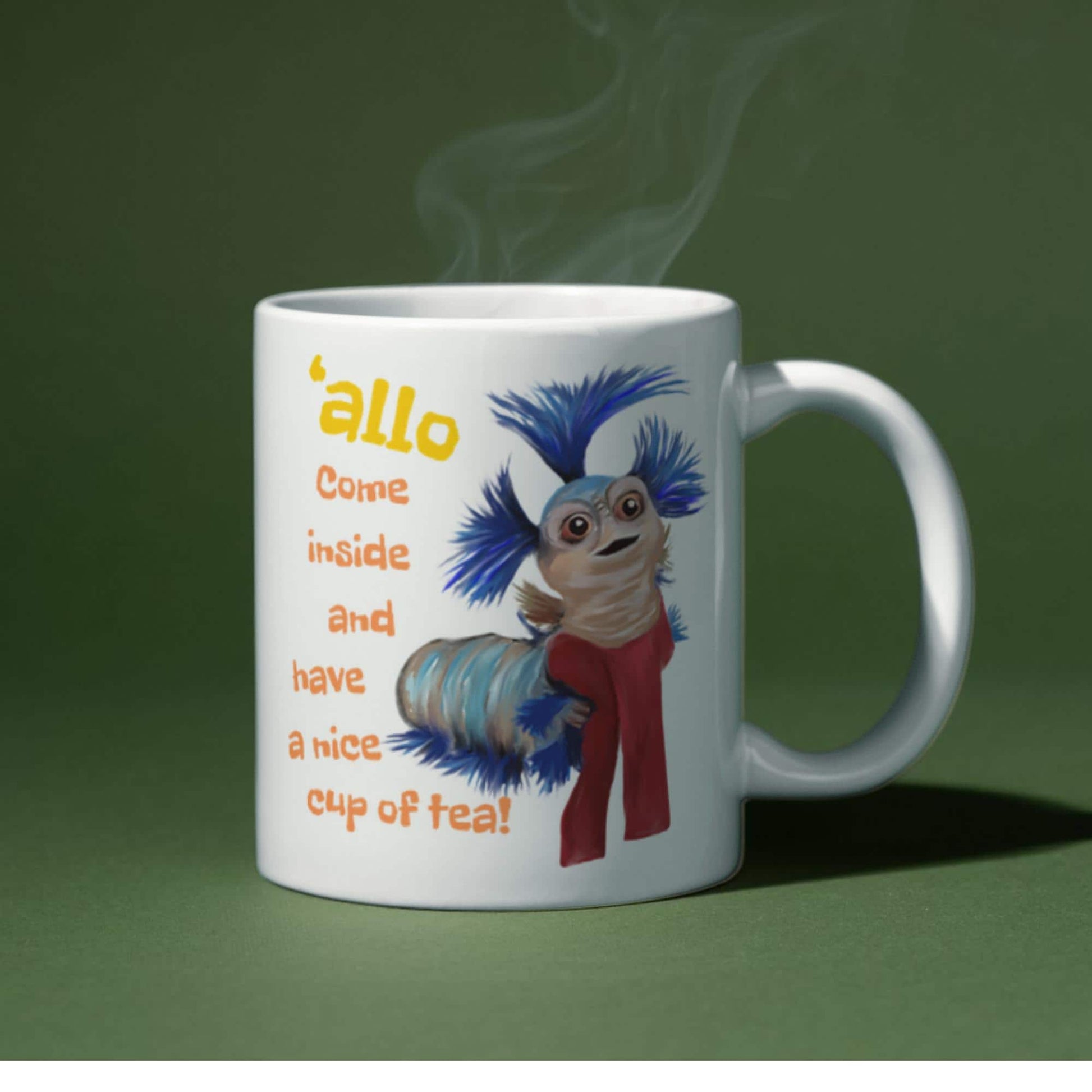 Labyrinth Worm Mug, Allo, Tea Cup, 80's Classic, Fantasy Movie, Cult Film Gift