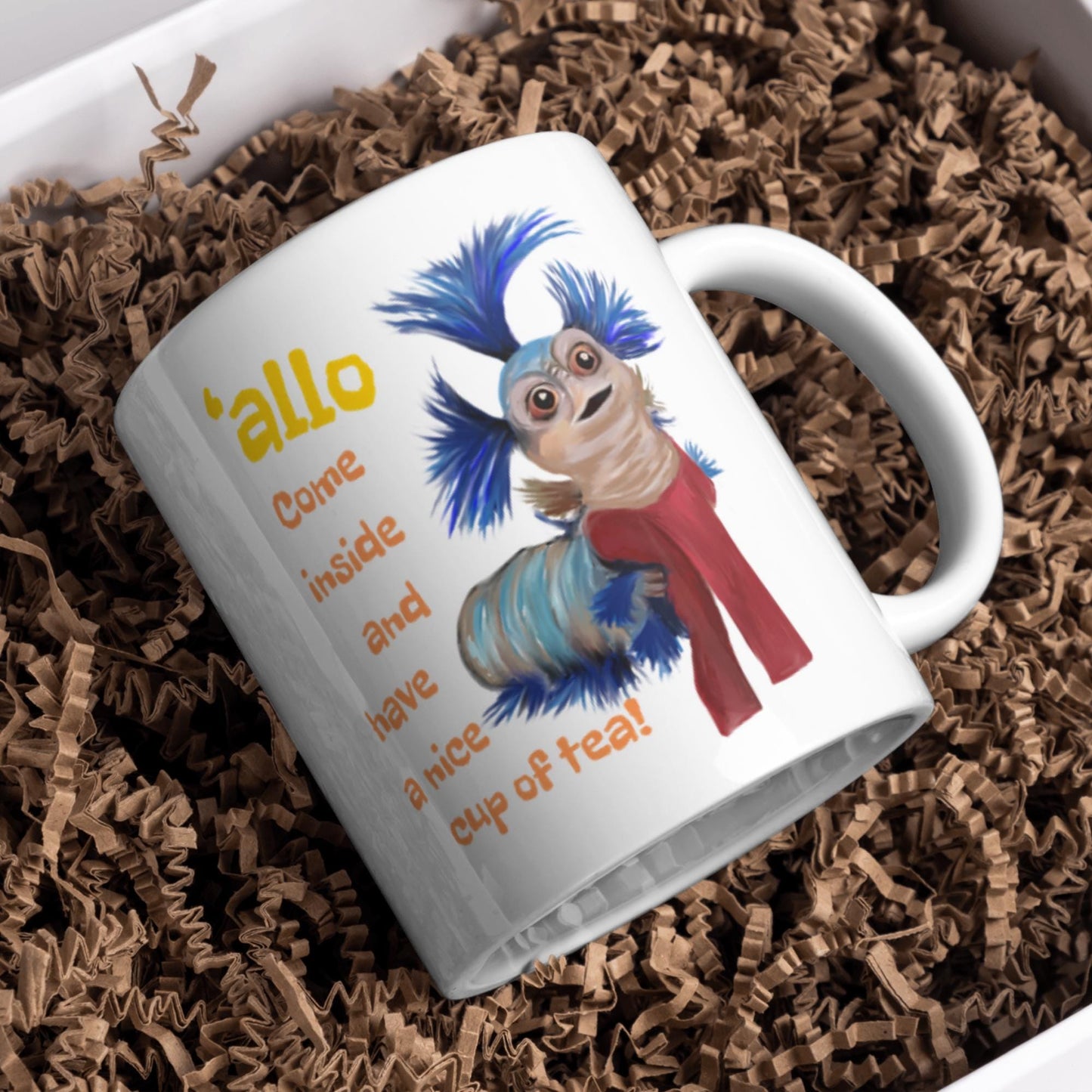 Labyrinth Worm Mug, Allo, Tea Cup, 80's Classic, Fantasy Movie, Cult Film Gift