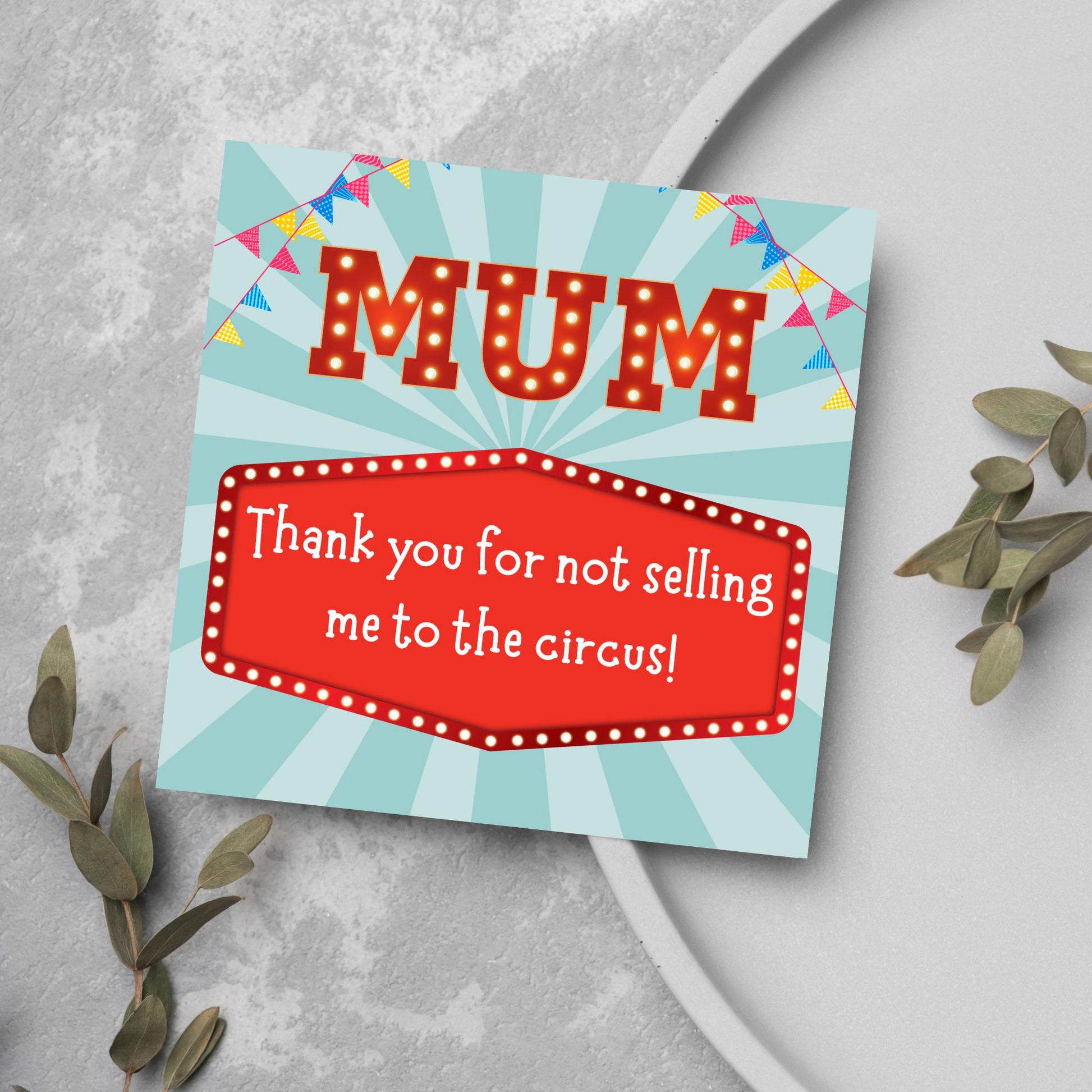 Fun Mothers Day Card, Cute Card for Mum, Greetings Card, Happy Mothers Day, Card for Mother, Mam Card, Thanks Mum Card