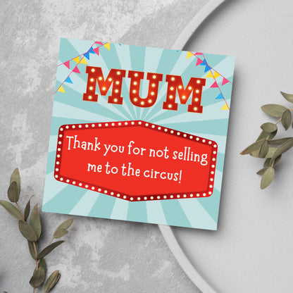 Fun Mothers Day Card, Cute Card for Mum, Greetings Card, Happy Mothers Day, Card for Mother, Mam Card, Thanks Mum Card
