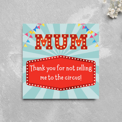 Fun Mothers Day Card, Cute Card for Mum, Greetings Card, Happy Mothers Day, Card for Mother, Mam Card, Thanks Mum Card