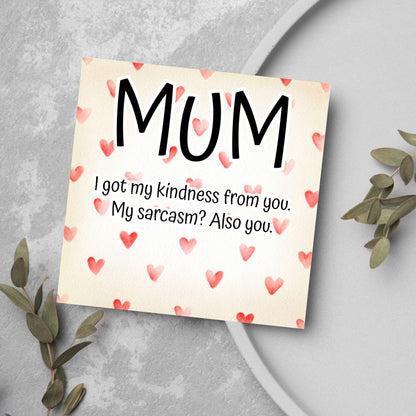 Heart Mother's Day Card, Cute Card for Mum, Greetings Card, Happy Mother's Day, Card for Mother, Mam Card, Thanks Mum Card
