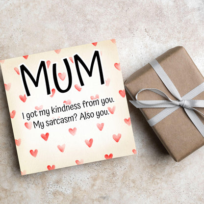 Heart Mother's Day Card, Cute Card for Mum, Greetings Card, Happy Mother's Day, Card for Mother, Mam Card, Thanks Mum Card
