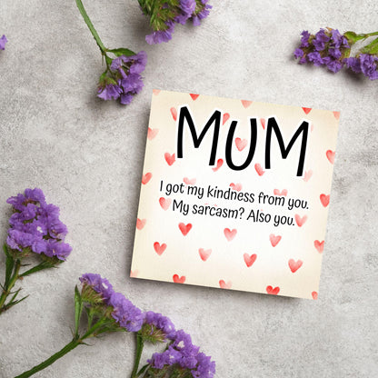 Heart Mother's Day Card, Cute Card for Mum, Greetings Card, Happy Mother's Day, Card for Mother, Mam Card, Thanks Mum Card