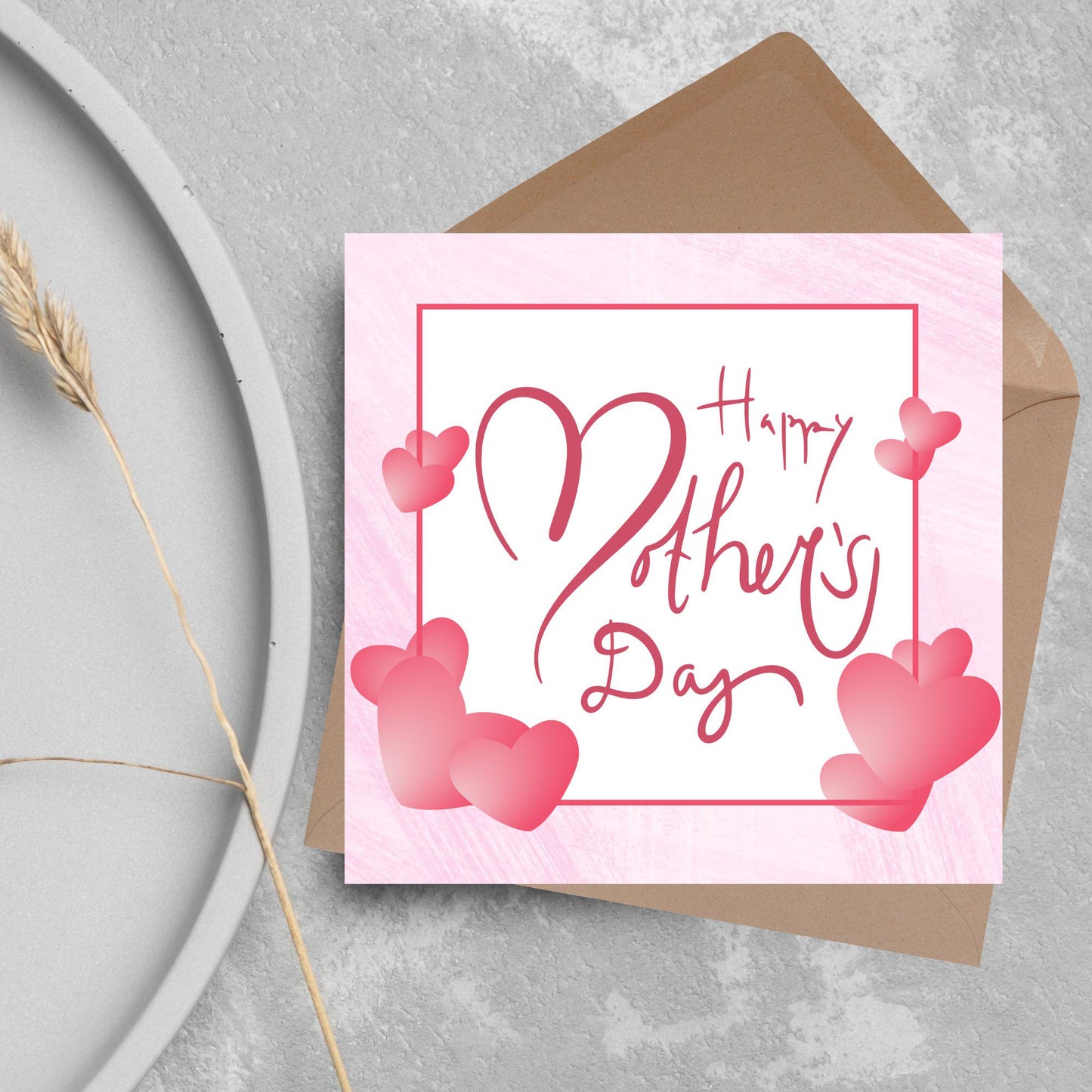Heart Mother's Day Card, Cute Card for Mum, Greetings Card, Happy Mother's Day, Card for Mother, Mam Card, Thanks Mum Card