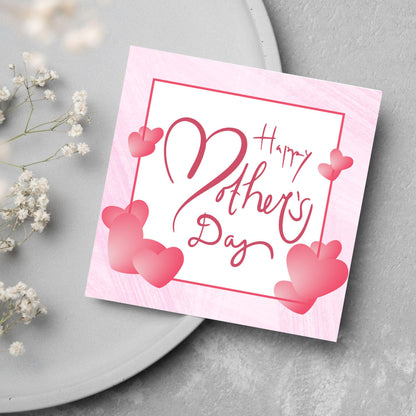 Heart Mother's Day Card, Cute Card for Mum, Greetings Card, Happy Mother's Day, Card for Mother, Mam Card, Thanks Mum Card