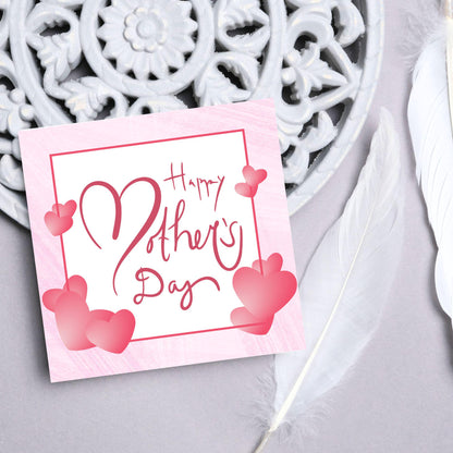 Heart Mother's Day Card, Cute Card for Mum, Greetings Card, Happy Mother's Day, Card for Mother, Mam Card, Thanks Mum Card
