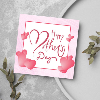 Heart Mother's Day Card, Cute Card for Mum, Greetings Card, Happy Mother's Day, Card for Mother, Mam Card, Thanks Mum Card