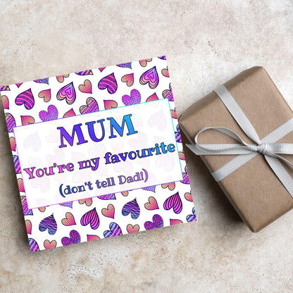 Heart Mother's Day Card, Cute Card for Mum, Greetings Card, Happy Mother's Day, Card for Mother, Mam Card, Thanks Mum Card