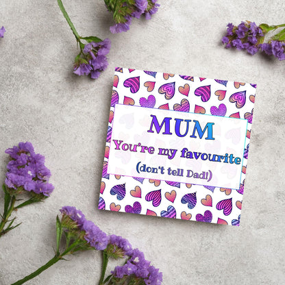 Heart Mother's Day Card, Cute Card for Mum, Greetings Card, Happy Mother's Day, Card for Mother, Mam Card, Thanks Mum Card