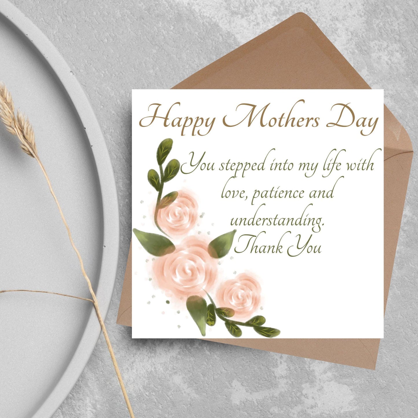 Stepmum Mother's Day Card, Happy Mother's Day, Card for Step Mother, Mam Card, Thanks Mum Card, Adopted Mum, Foster Mum