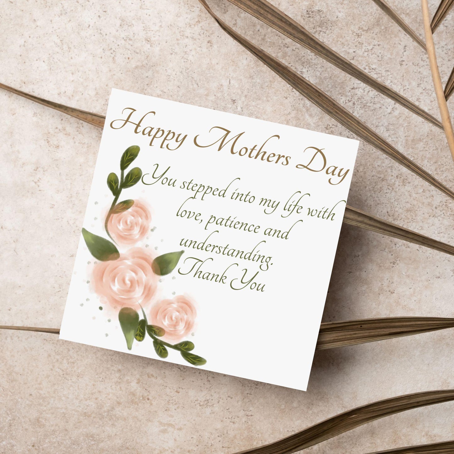 Stepmum Mother's Day Card, Happy Mother's Day, Card for Step Mother, Mam Card, Thanks Mum Card, Adopted Mum, Foster Mum