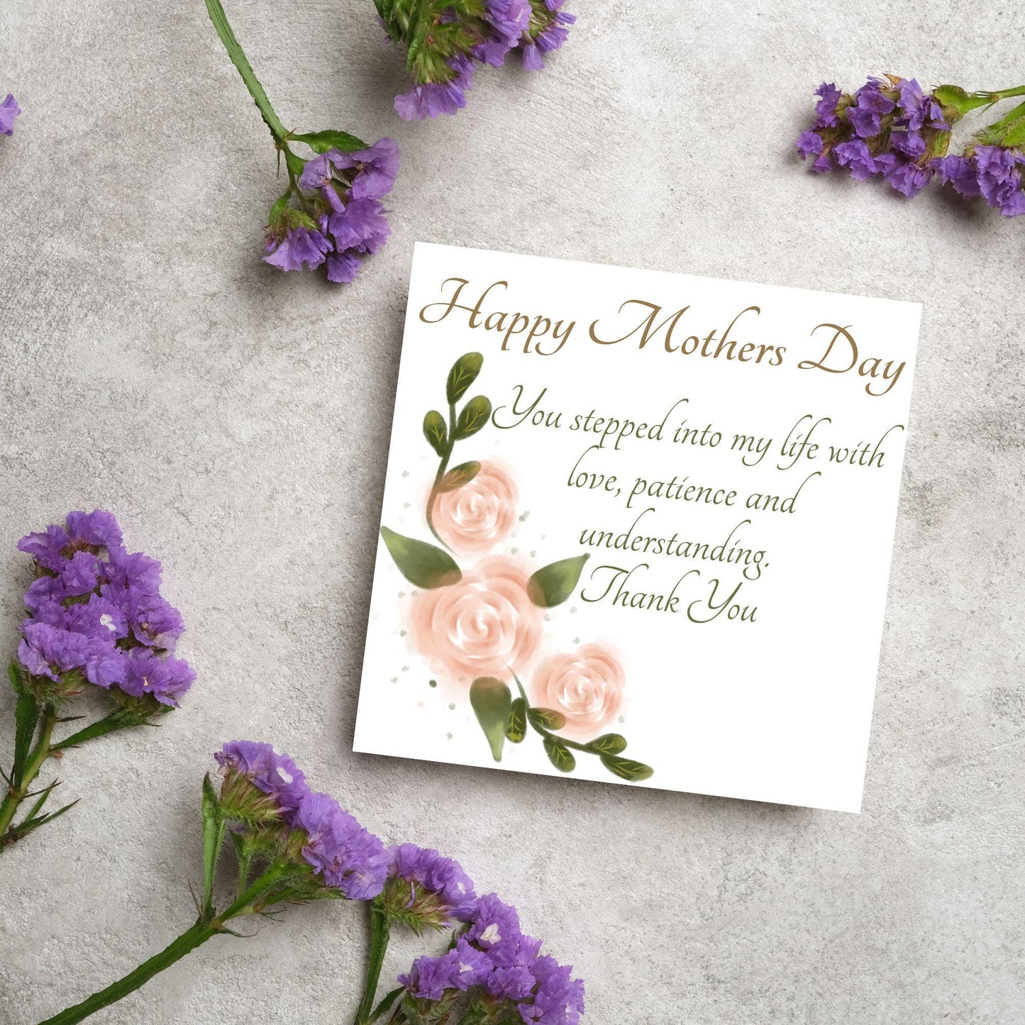 Stepmum Mother's Day Card, Happy Mother's Day, Card for Step Mother, Mam Card, Thanks Mum Card, Adopted Mum, Foster Mum