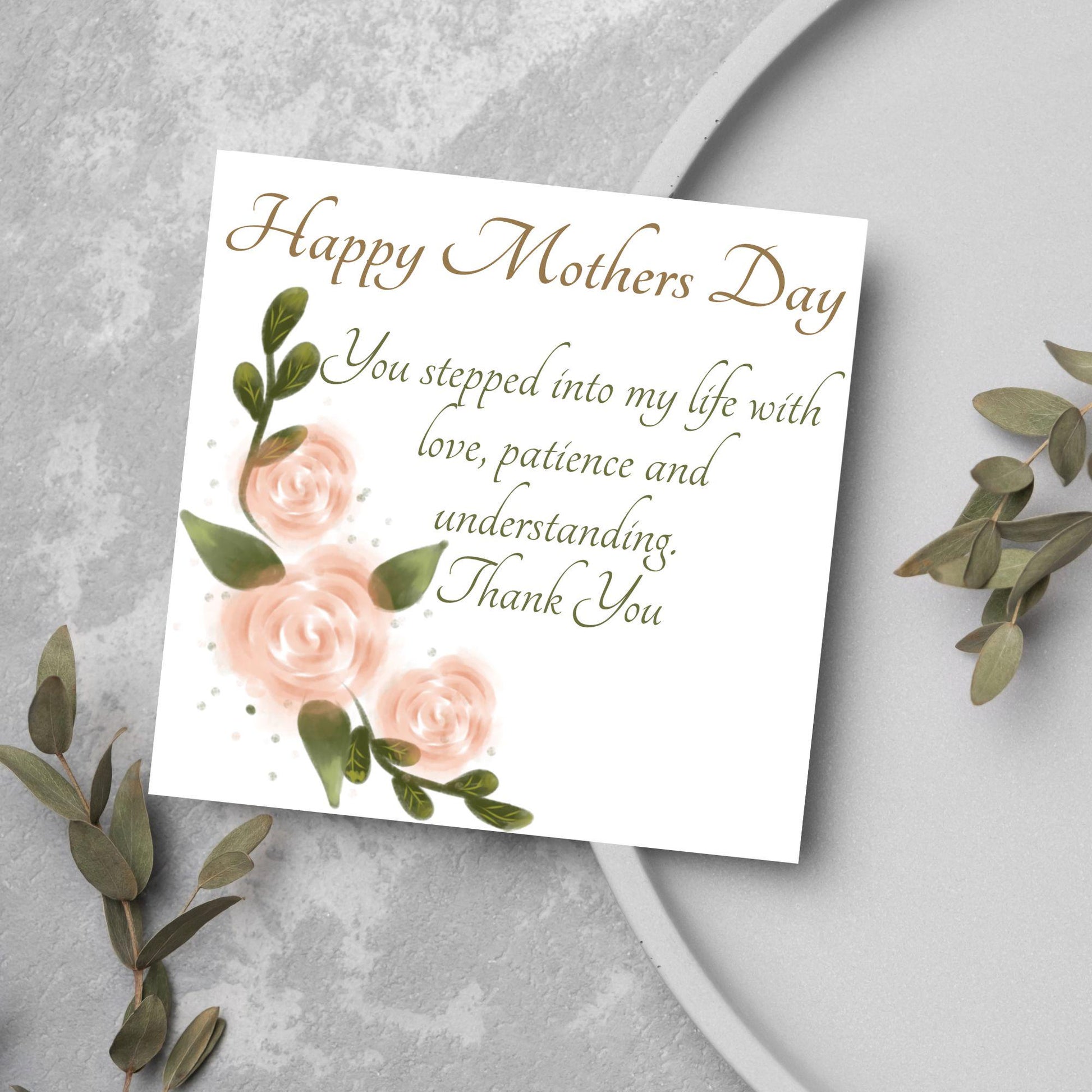 Stepmum Mother's Day Card, Happy Mother's Day, Card for Step Mother, Mam Card, Thanks Mum Card, Adopted Mum, Foster Mum