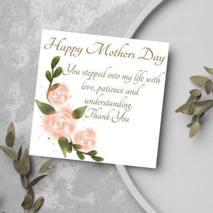 Stepmum Mother's Day Card, Happy Mother's Day, Card for Step Mother, Mam Card, Thanks Mum Card, Adopted Mum, Foster Mum