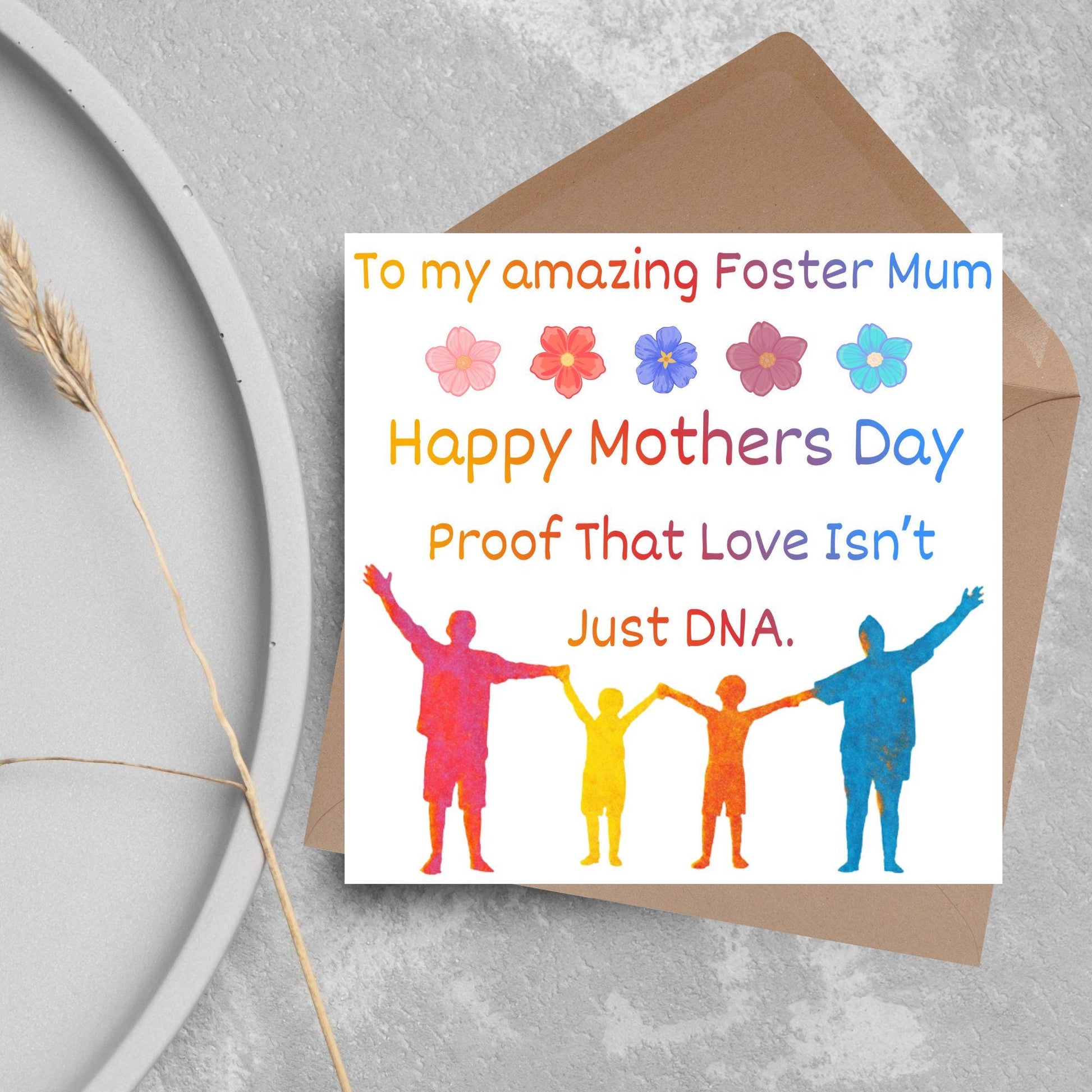 Stepmum Mother's Day Card, Happy Mother's Day, Card for Step Mother, Mam Card, Thanks Mum Card, Adopted Mum, Foster Mum