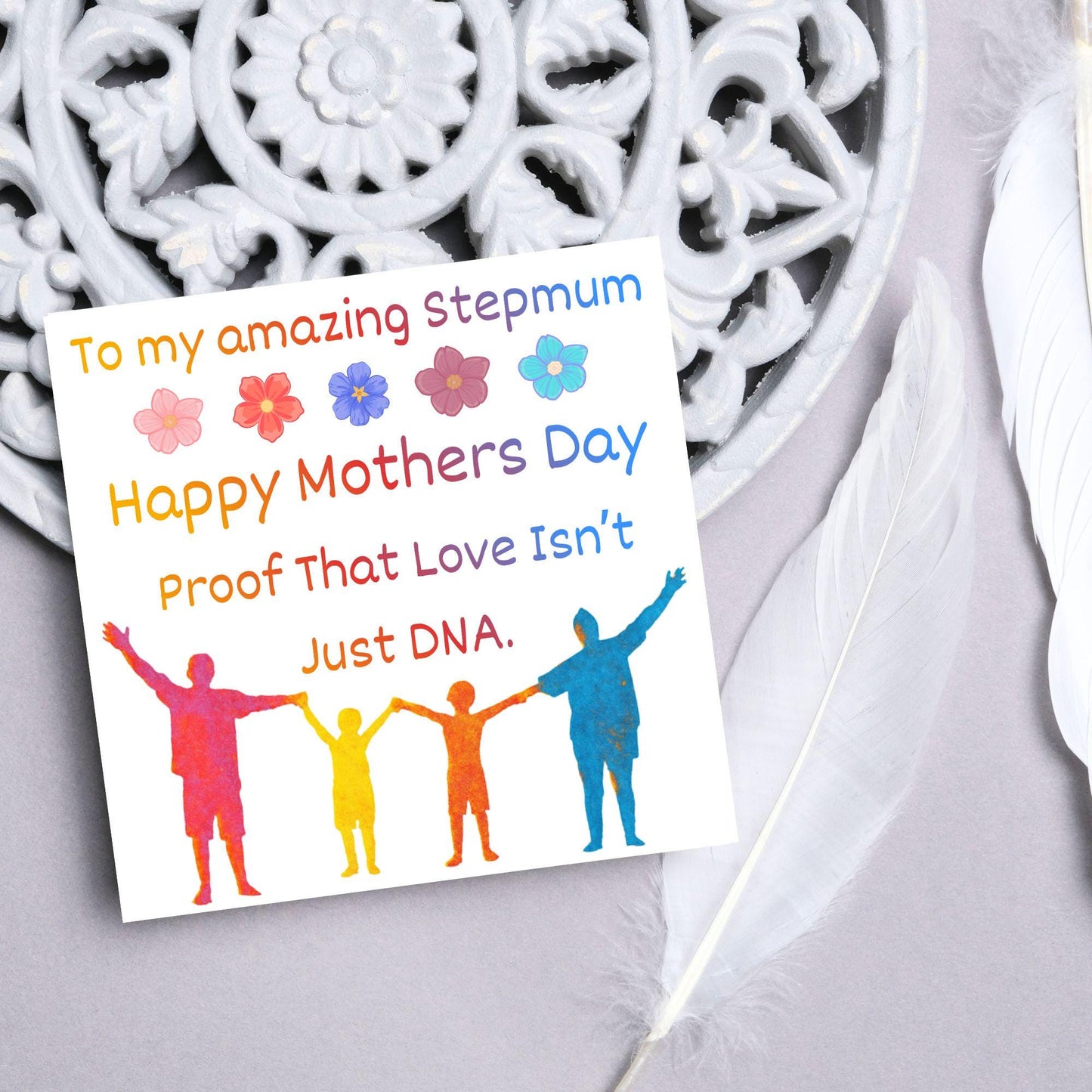Stepmum Mother's Day Card, Happy Mother's Day, Card for Step Mother, Mam Card, Thanks Mum Card, Adopted Mum, Foster Mum