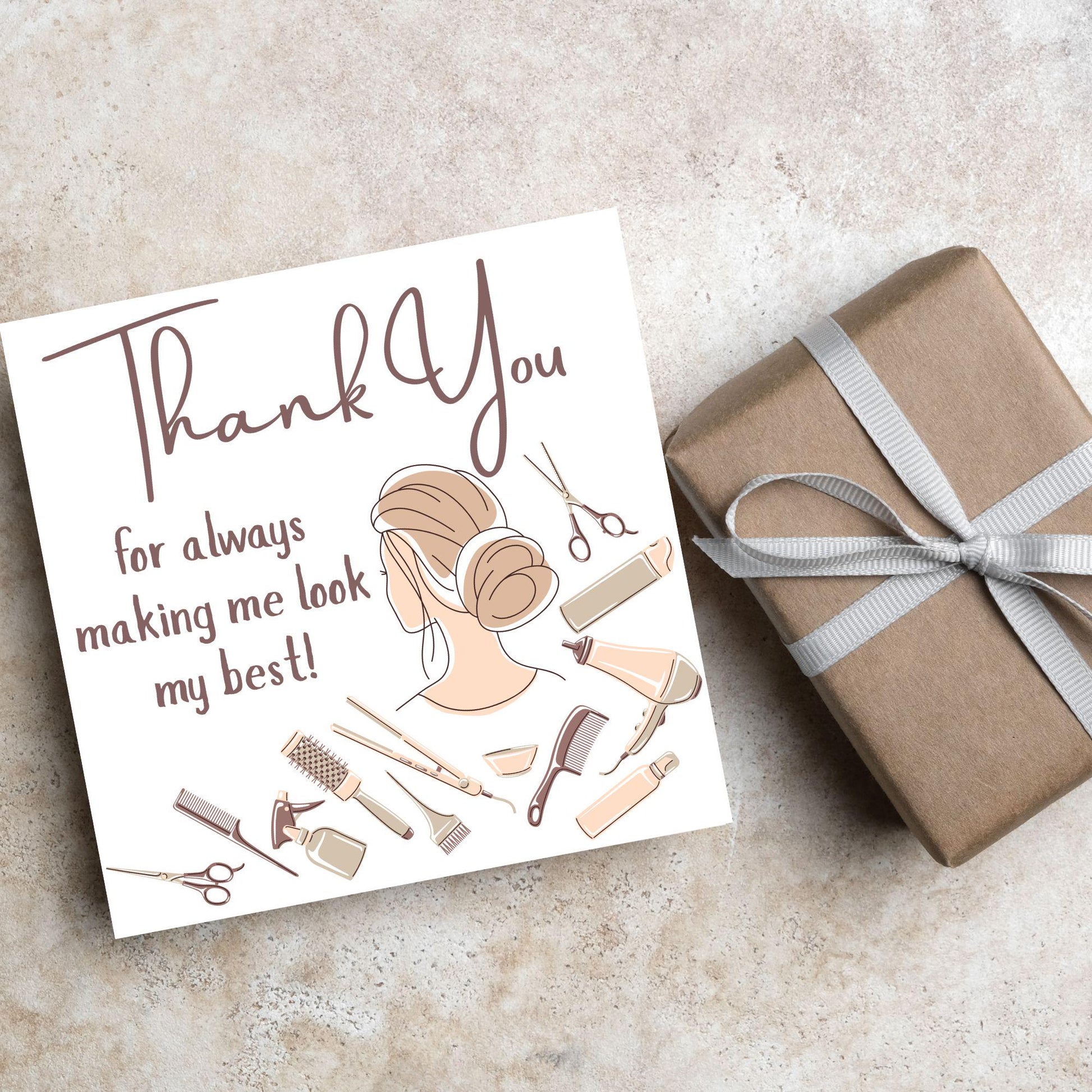 Thank You Hairdresser Card, Thankyou Hair Stylist, Appreciation Card