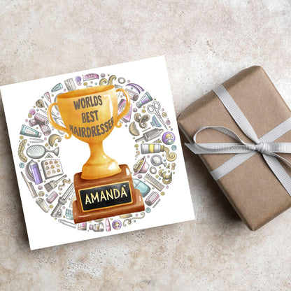 Personalised Thank You Hairdresser Card, Thankyou Hair Stylist, Appreciation Card