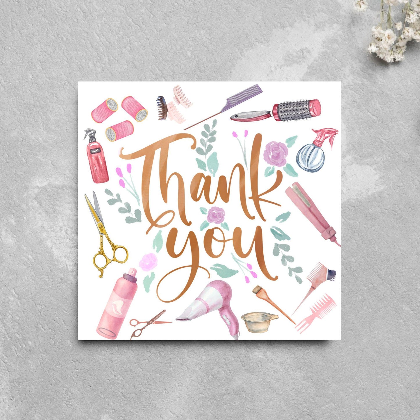 Thank You Hairdresser Card, Thankyou Hair Stylist, Appreciation Card