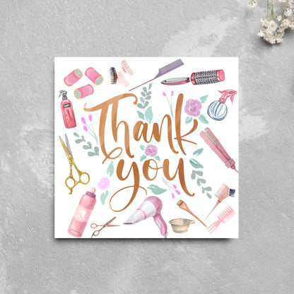 Thank You Hairdresser Card, Thankyou Hair Stylist, Appreciation Card
