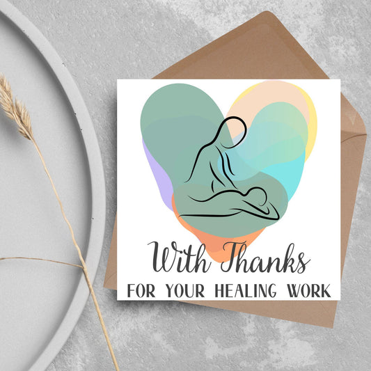 Thank You Card for Masseuse, Card For Massage Therapist, Spa Thank You Card, Healer Card, Reiki Card