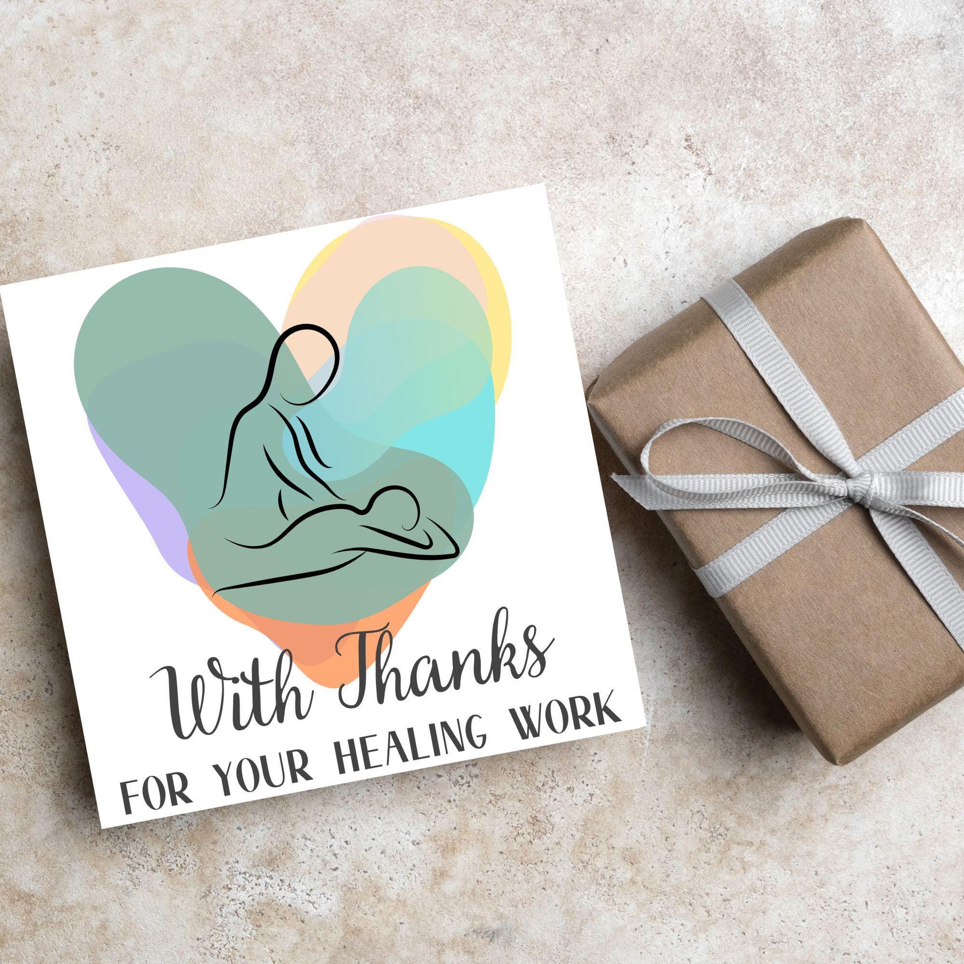Thank You Card for Masseuse, Card For Massage Therapist, Spa Thank You Card, Healer Card, Reiki Card