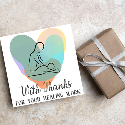 Thank You Card for Masseuse, Card For Massage Therapist, Spa Thank You Card, Healer Card, Reiki Card